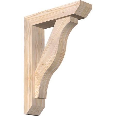 Ekena Millwork Funston Slat Smooth Bracket w/ Offset Brace, Douglas Fir, 5 1/2"W x 22"D x 30"H BKT0604X22X30FST06SDF
